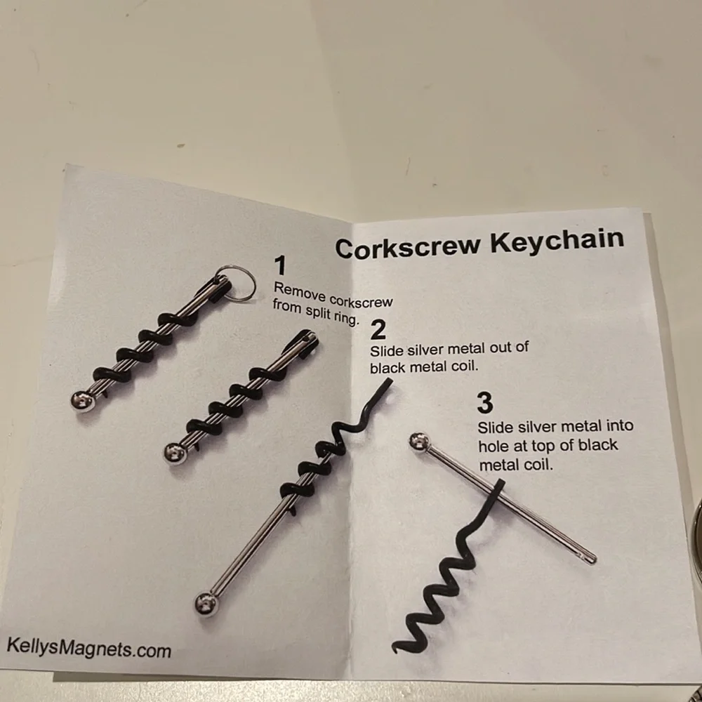 Corkscrew Keychain